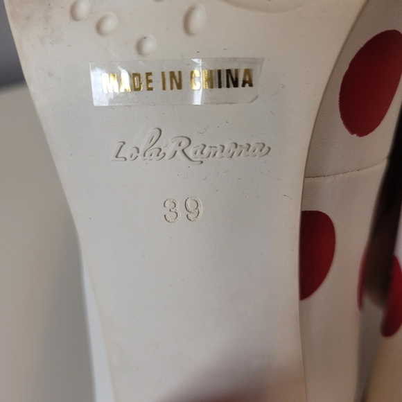 Lola Ramona Red And White Polka Dot Heels, VGUC, Size 39 - Picture 11 of 11